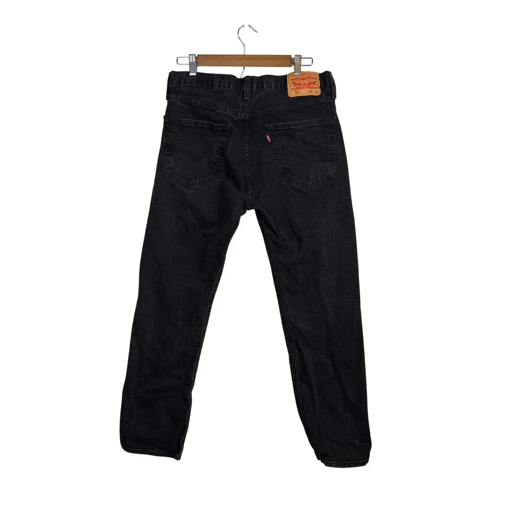 Levi's 501 Black Original Fit Mens Jeans 34x30 (33x28) Button Fly Classic Denim‎